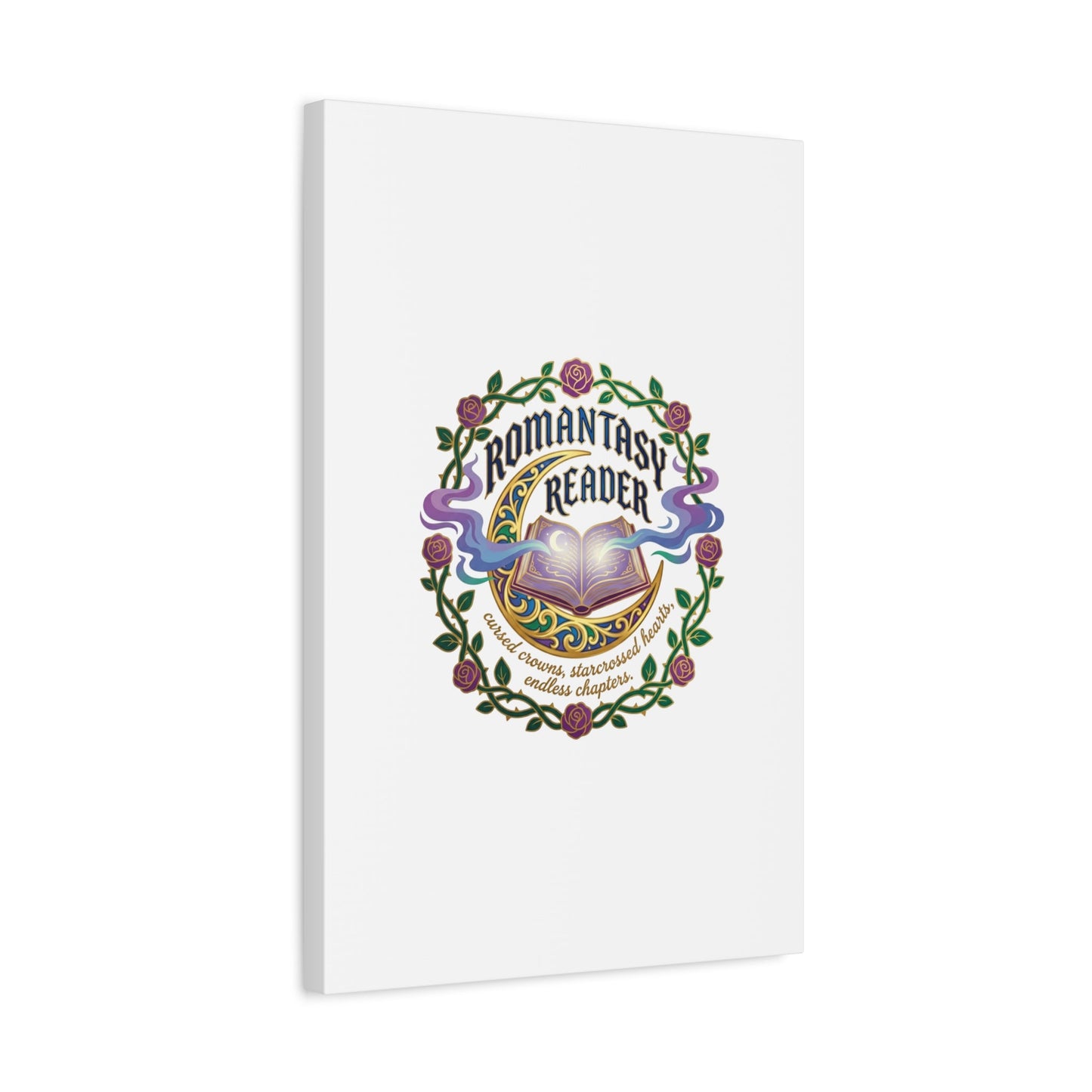 Romantasy Reader Canvas Print | enchanted bookish celestial gothic