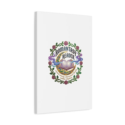 Romantasy Reader Canvas Print | enchanted bookish celestial gothic