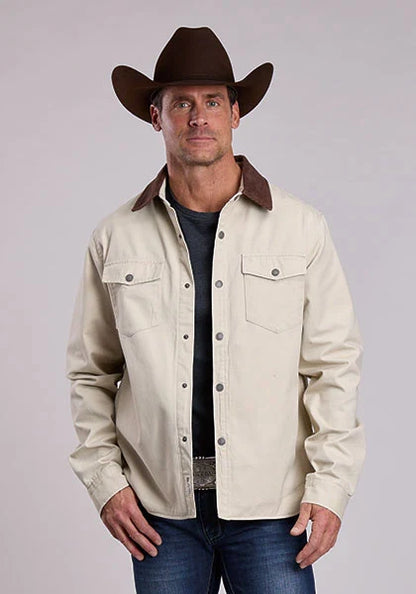 Stetson Lined Twill (Tan) - Men's Shirt Jacket