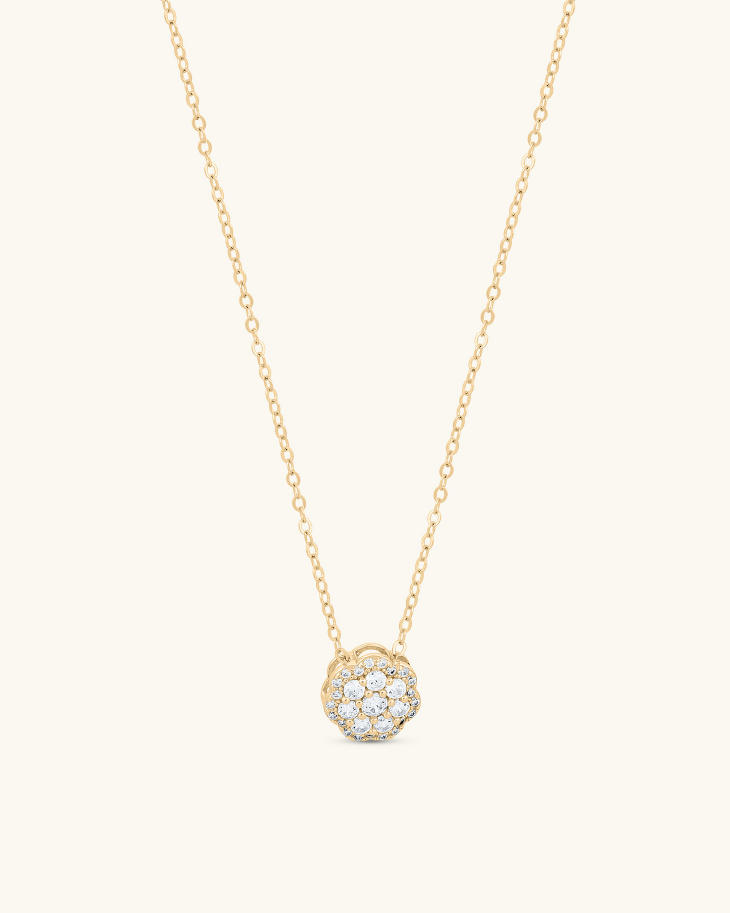 Solitaire Cut Flower Necklace
