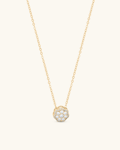 Solitaire Cut Flower Necklace
