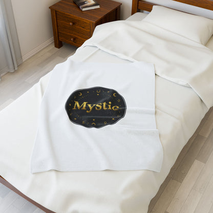 Mystic Circle, Velveteen Plush Blanket | Tarot & Occult Typography