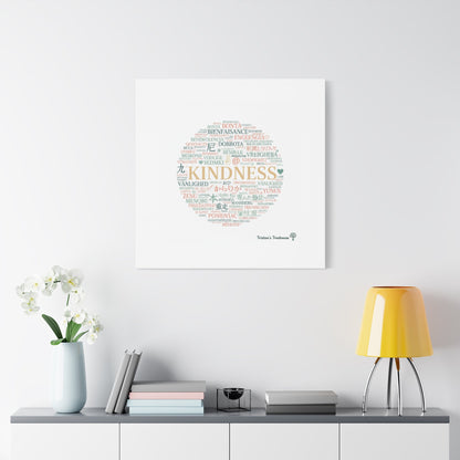 Kindness Word Cloud Canvas | Fresh Start Minimalist Wall Art