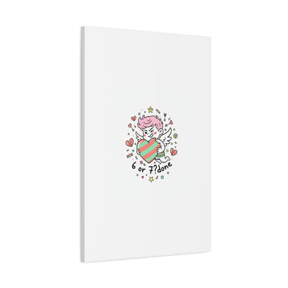 Weird Cupid heart illustration Canvas | Weird Valentine, quirky chaotic love