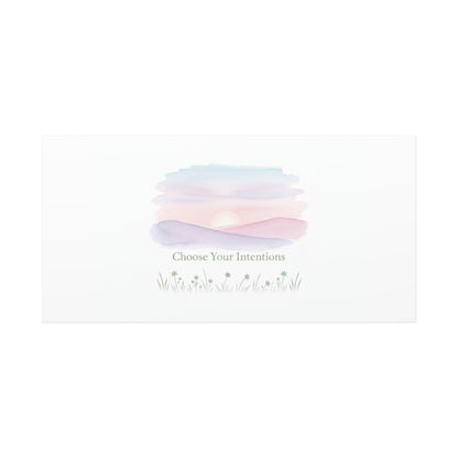 Choose Your Intentions Canvas, soft wellness poster, pastel gradient mindfulness art