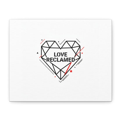 Love Reclaimed Canvas | modern heart design, minimalist love icon