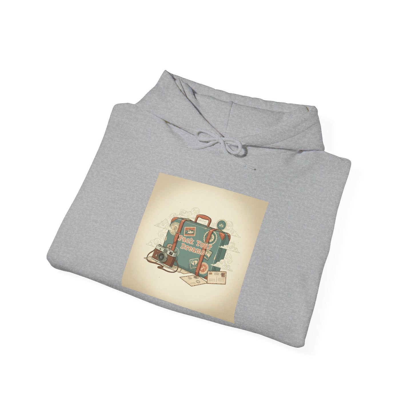 Vintage Passport Stamp Travel Hoodie | retro travel, wanderlust design