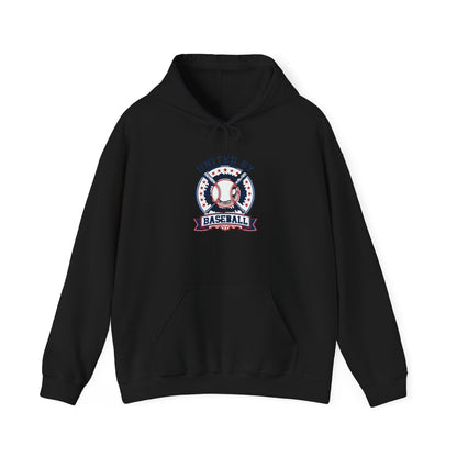 United by Baseball Hoodie | patriotic baseball graphic, vintage ballpark aesthetic