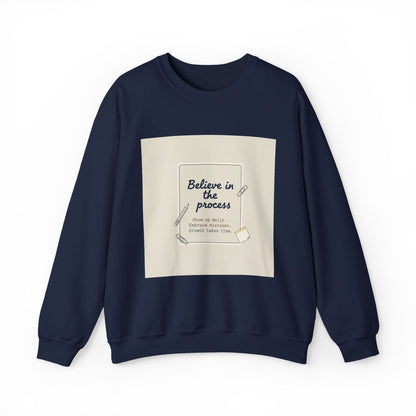 Believe in the Process Sweatshirt | note to self, post‑it note design
