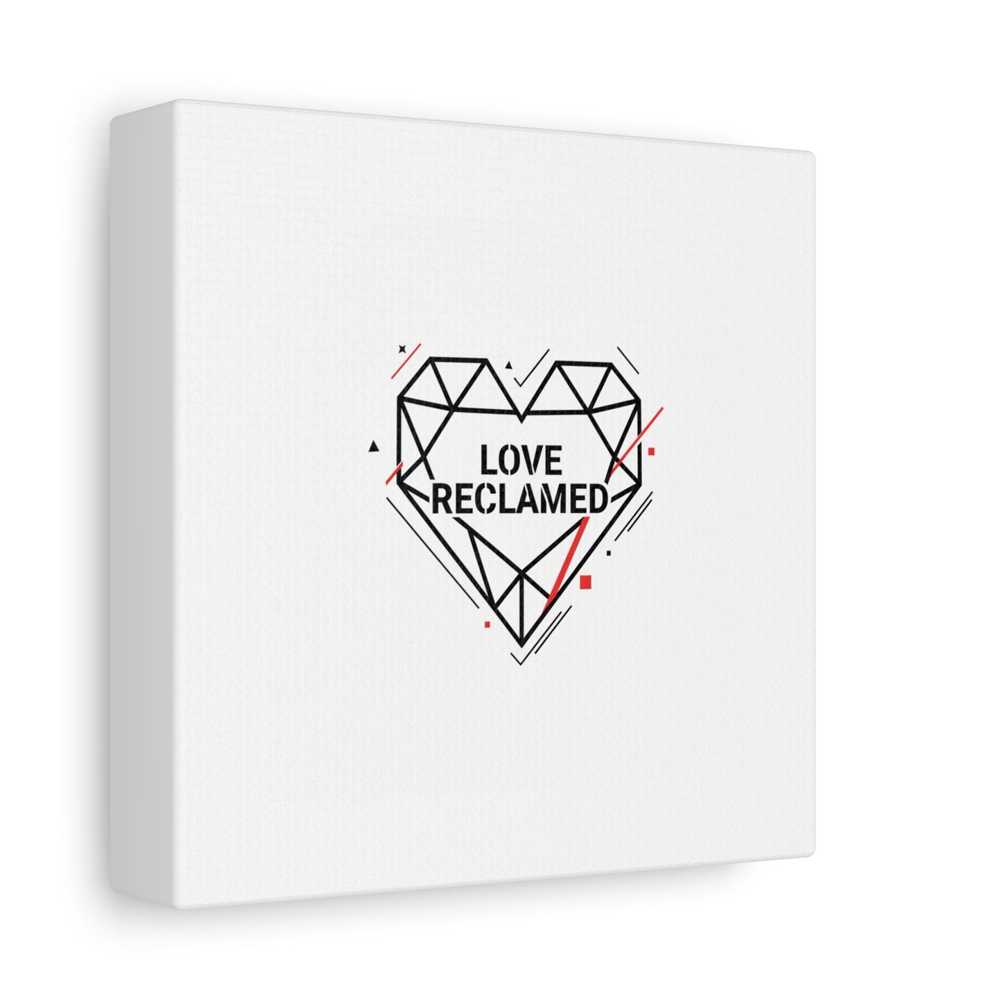 Love Reclaimed Canvas | modern heart design, minimalist love icon