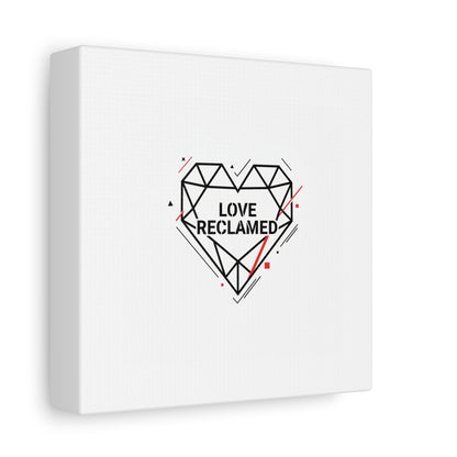 Love Reclaimed Canvas | modern heart design, minimalist love icon
