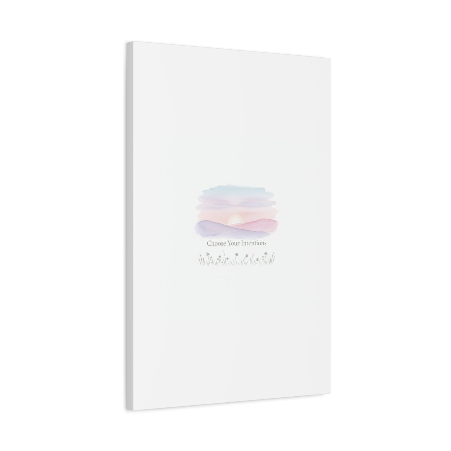 Choose Your Intentions Canvas, soft wellness poster, pastel gradient mindfulness art