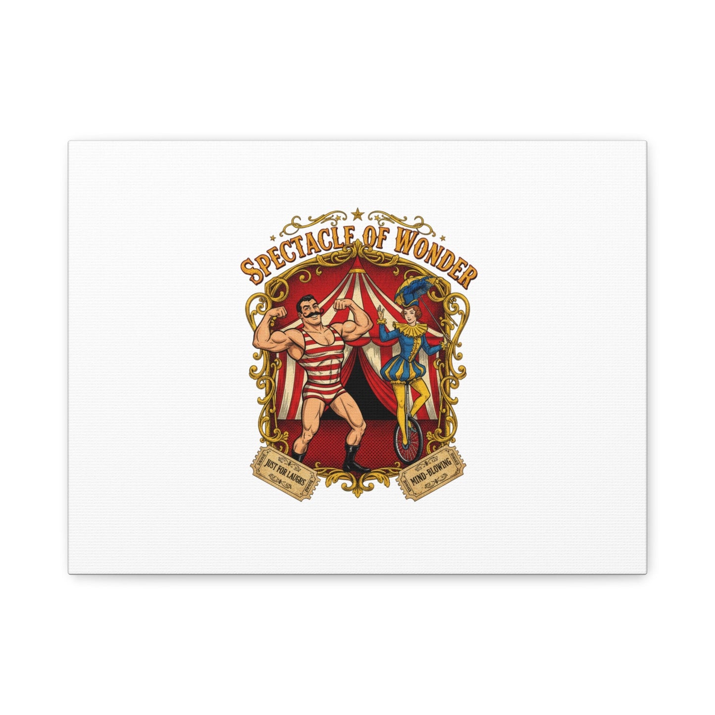 Spectacle of Wonder Circus Art Print, Canvas | Vintage Carnival Design