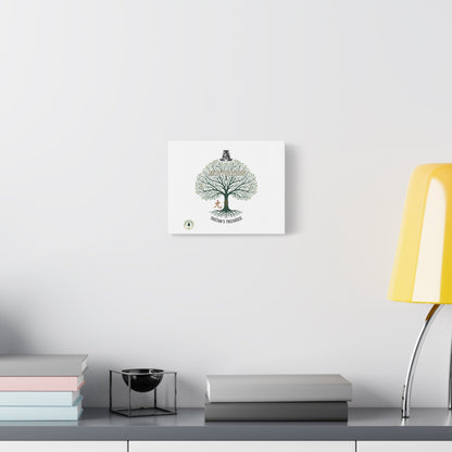 Handwritten Doodle Tree Canvas | Matte Stretched Wall Art