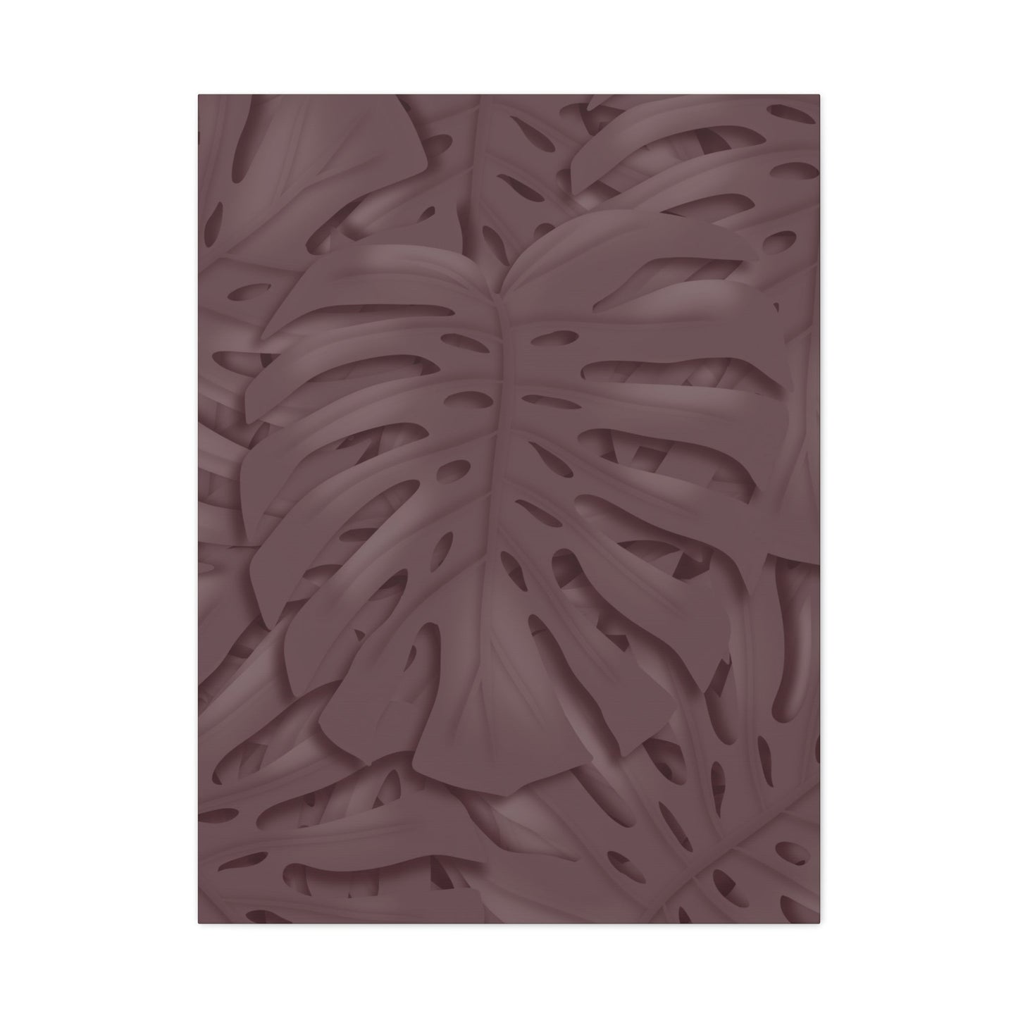 Merlot Monstera Canvas Print – Botanical Wall Art