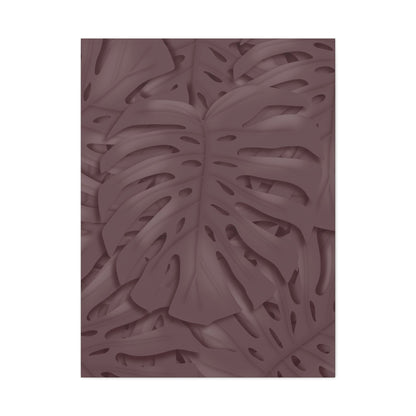 Merlot Monstera Canvas Print – Botanical Wall Art