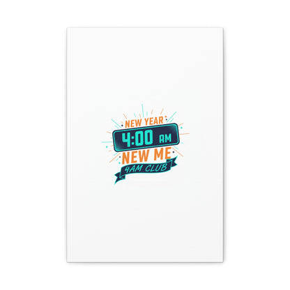4AM Club New Year Graphic Canvas | Holiday Party Novelty, Festive New Year Decor