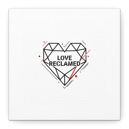 Love Reclaimed Canvas | modern heart design, minimalist love icon