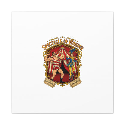Spectacle of Wonder Circus Art Print, Canvas | Vintage Carnival Design