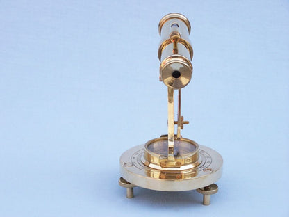 Solid Brass Alidade Compass 7""