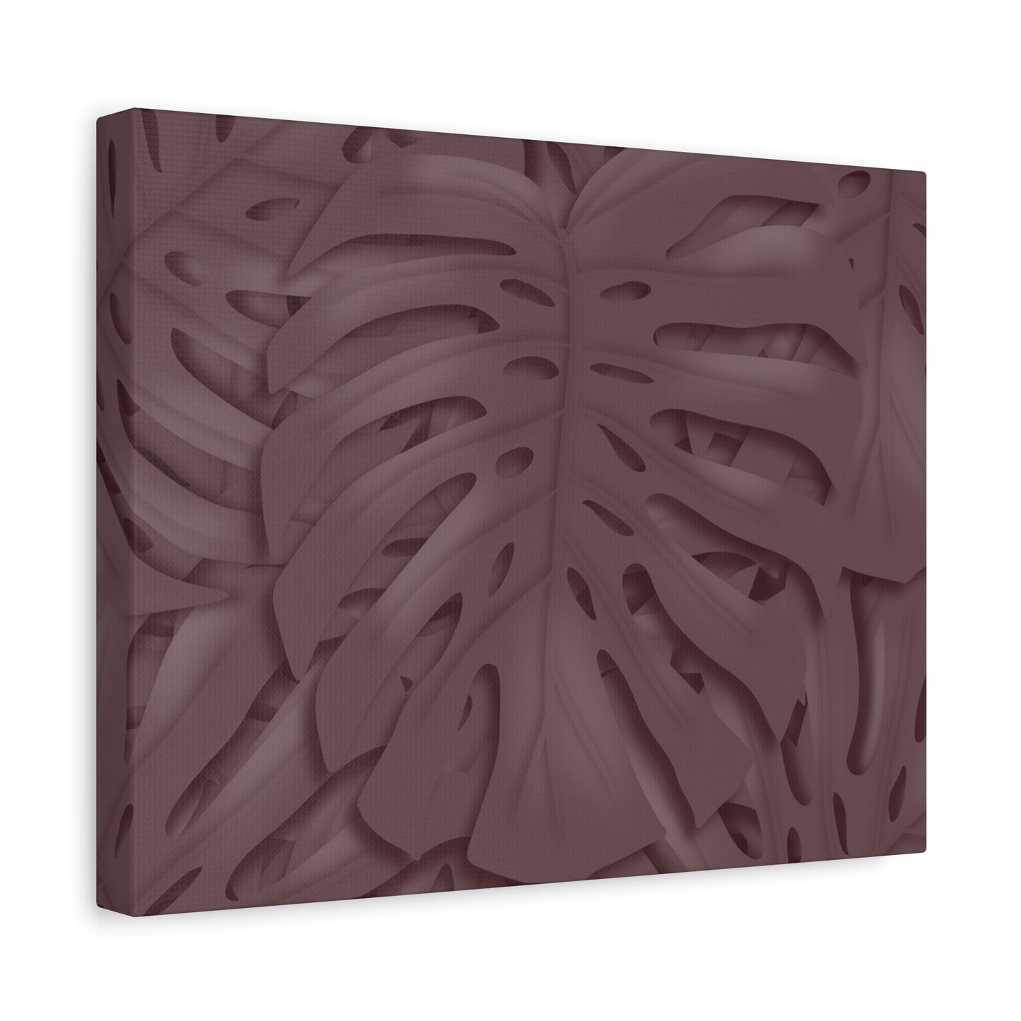 Merlot Monstera Canvas Print – Botanical Wall Art