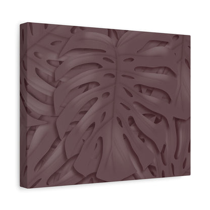 Merlot Monstera Canvas Print – Botanical Wall Art