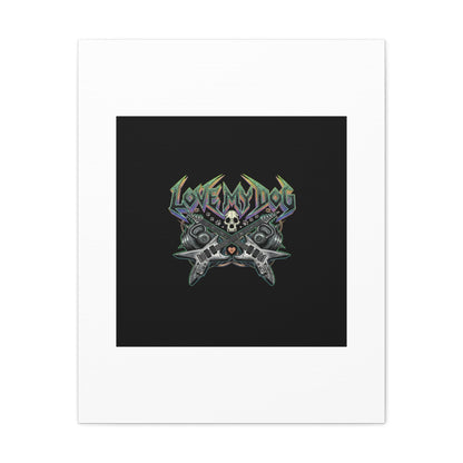 Love My Dog metal font Canvas | gothic wellness quote, edgy self-care merch
