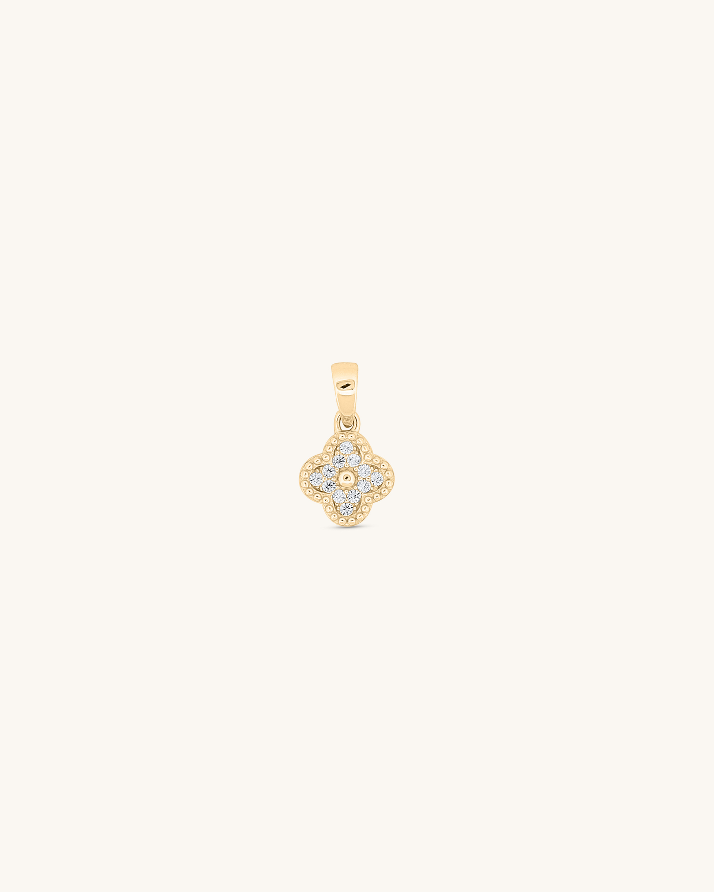 Moissanite Petite Clover Pendant
