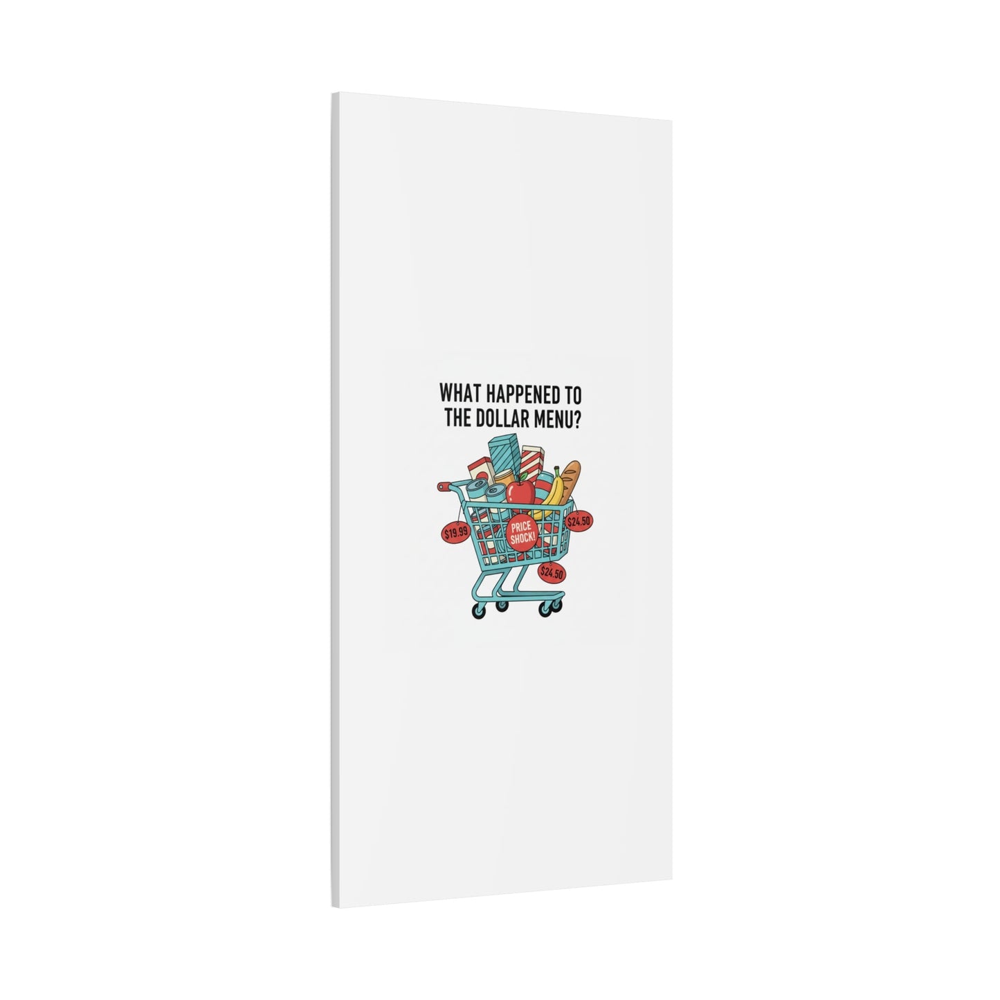 What Happened to the Dollar Menu? Canvas | Grocery Prices Meme, Price Shock Wall Art