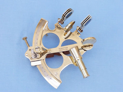 Captain's Brass Sextant with Rosewood Box 8""