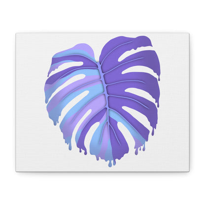 Purple Monstera Canvas Print – Botanical Wall Art