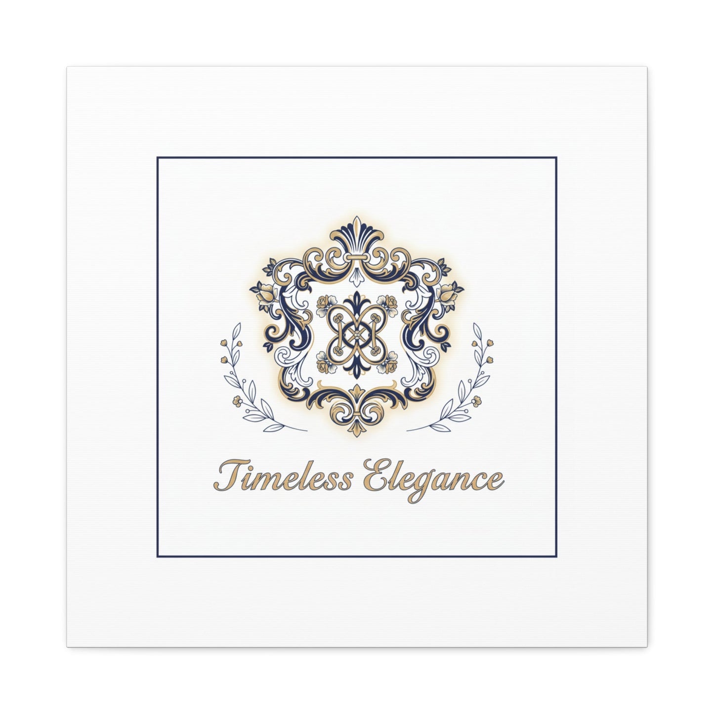 Ornate Brooch Emblem Canvas | Vintage Formalwear Accents, Baroque Print
