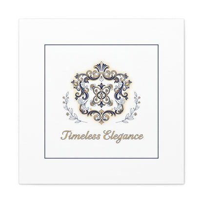 Ornate Brooch Emblem Canvas | Vintage Formalwear Accents, Baroque Print