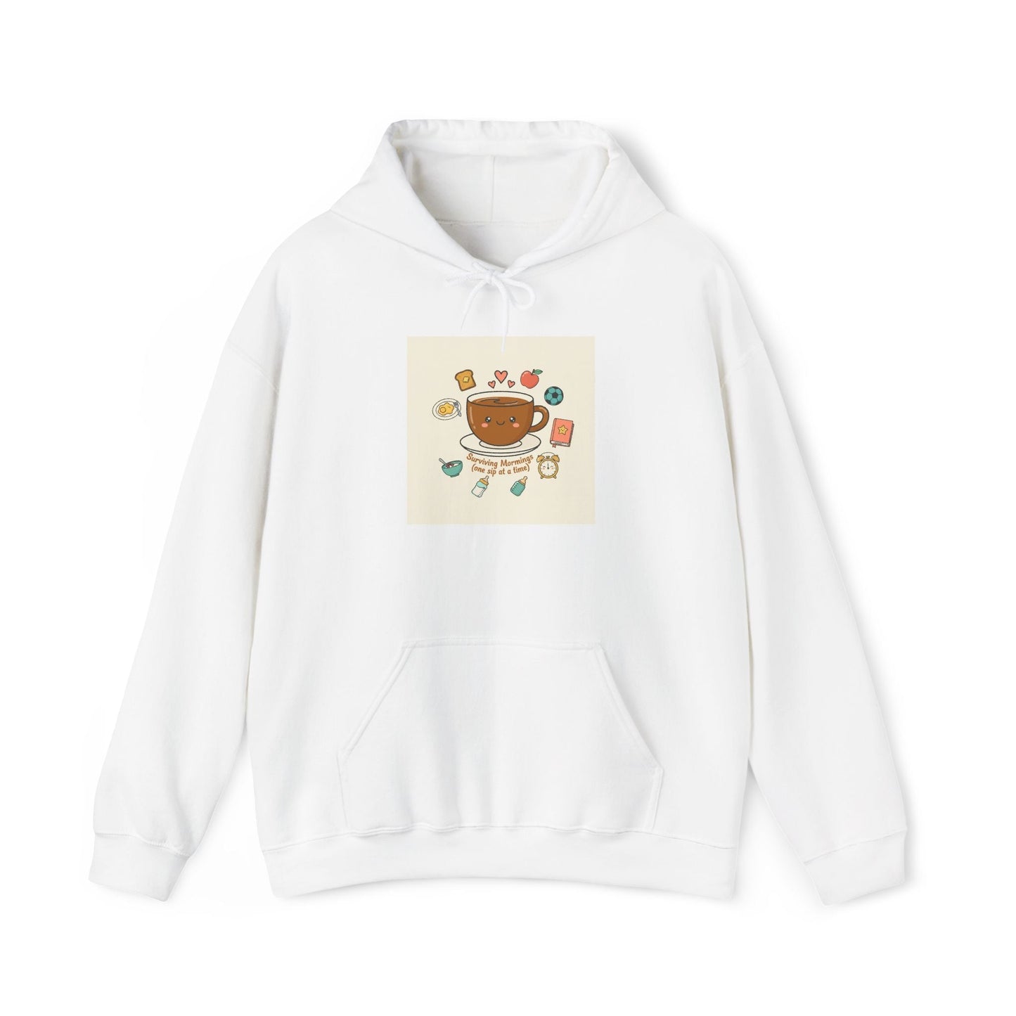 Morning Chaos Coffee Crew Hoodie | mom life, tired parent humor