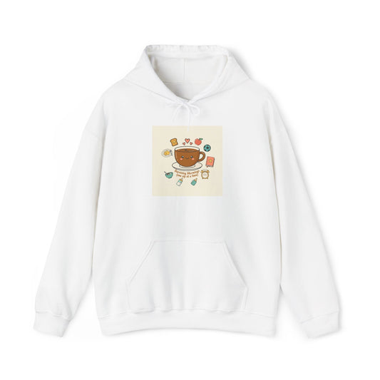 Morning Chaos Coffee Crew Hoodie | mom life, tired parent humor