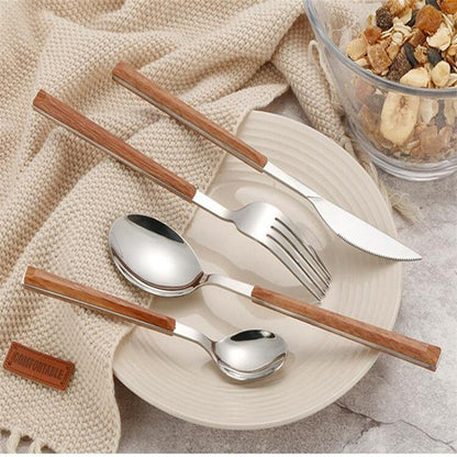 Stainless Steel Cutlery With Wooden Handle