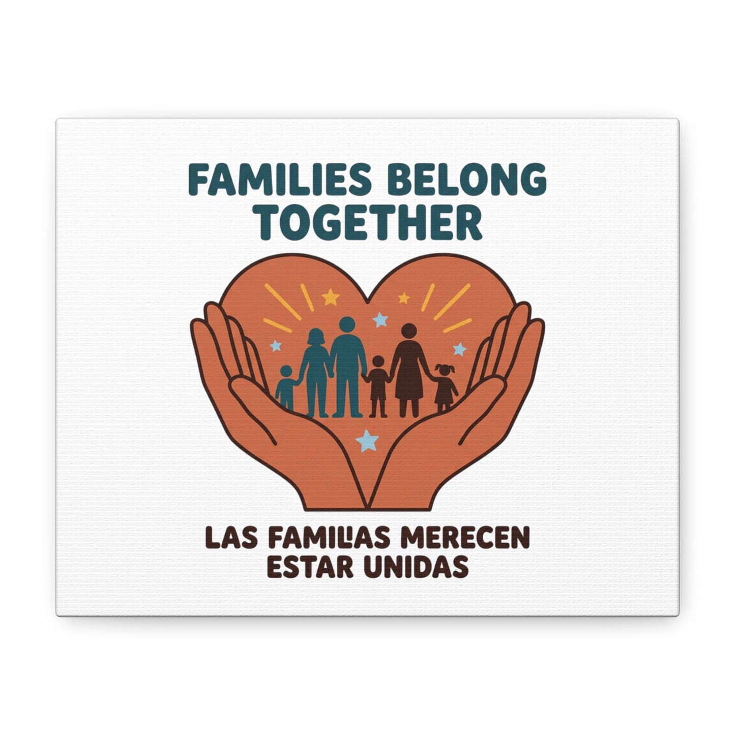 Families Belong Together Canvas | Family Unity, Bilingual Solidarity