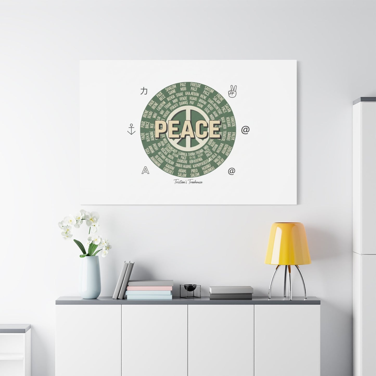 Peace doodle canvas | hand drawn sketch aesthetic, handwritten message