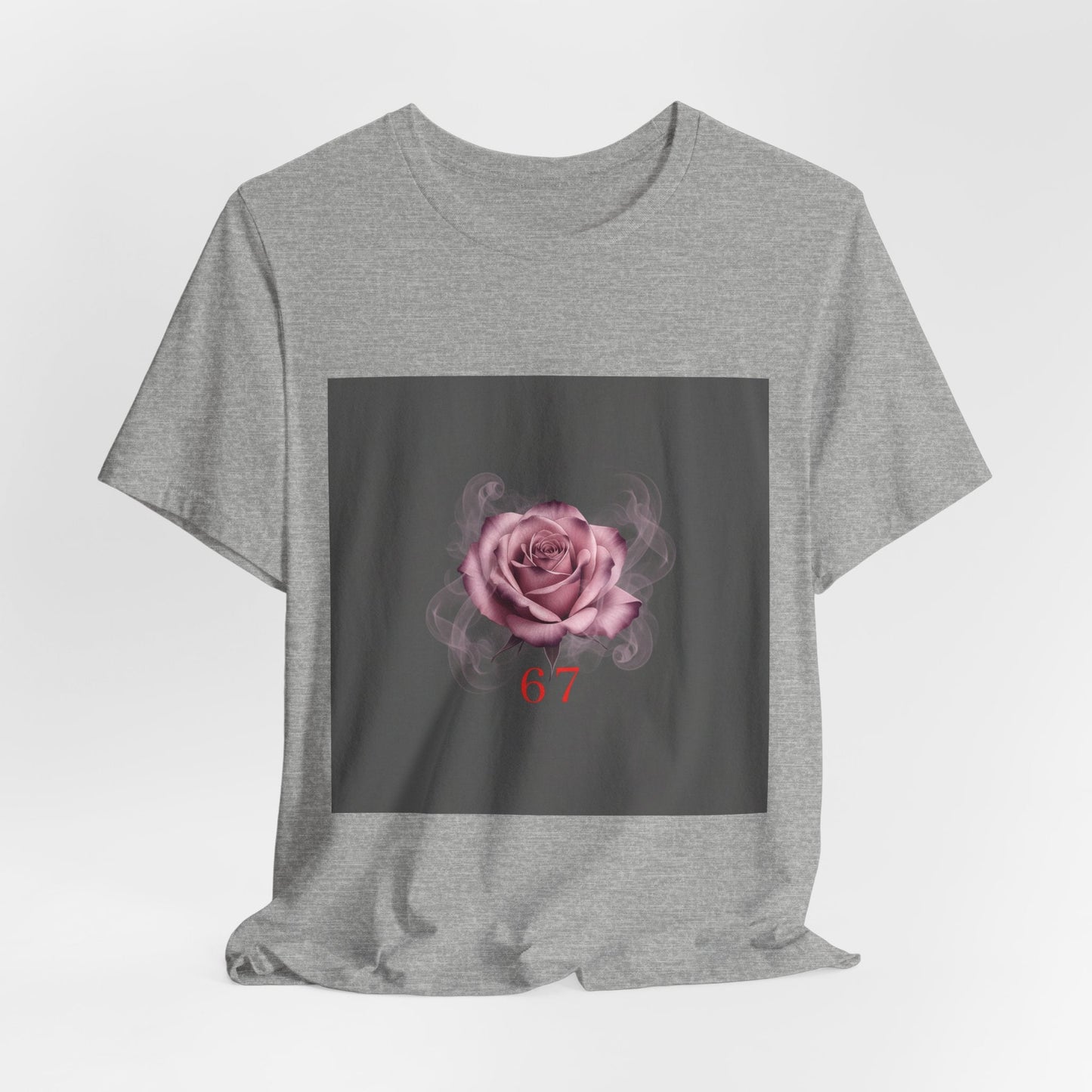 6 7 Rose Smoke Tee | Viral Valentine's Gothic Rose Shirt | 6 7 Meaning Dark Romance