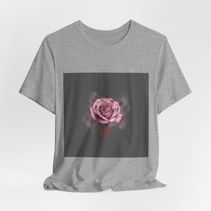 6 7 Rose Smoke Tee | Viral Valentine's Gothic Rose Shirt | 6 7 Meaning Dark Romance
