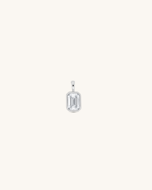 Emerald Cut Moissanite Pendant