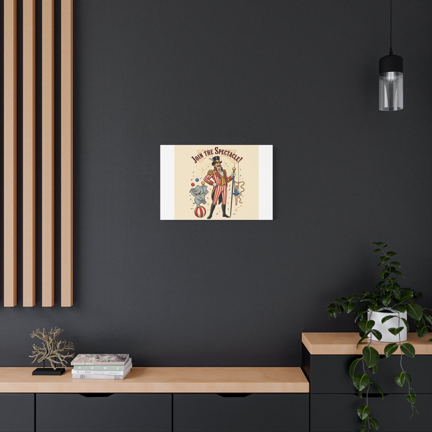 Join the Spectacle Circus Art Print | Matte Canvas, Stretched, Vintage Carnival Design