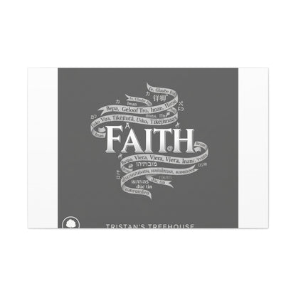 handwritten faith ribbon Canvas | sketch aesthetic, doodle design
