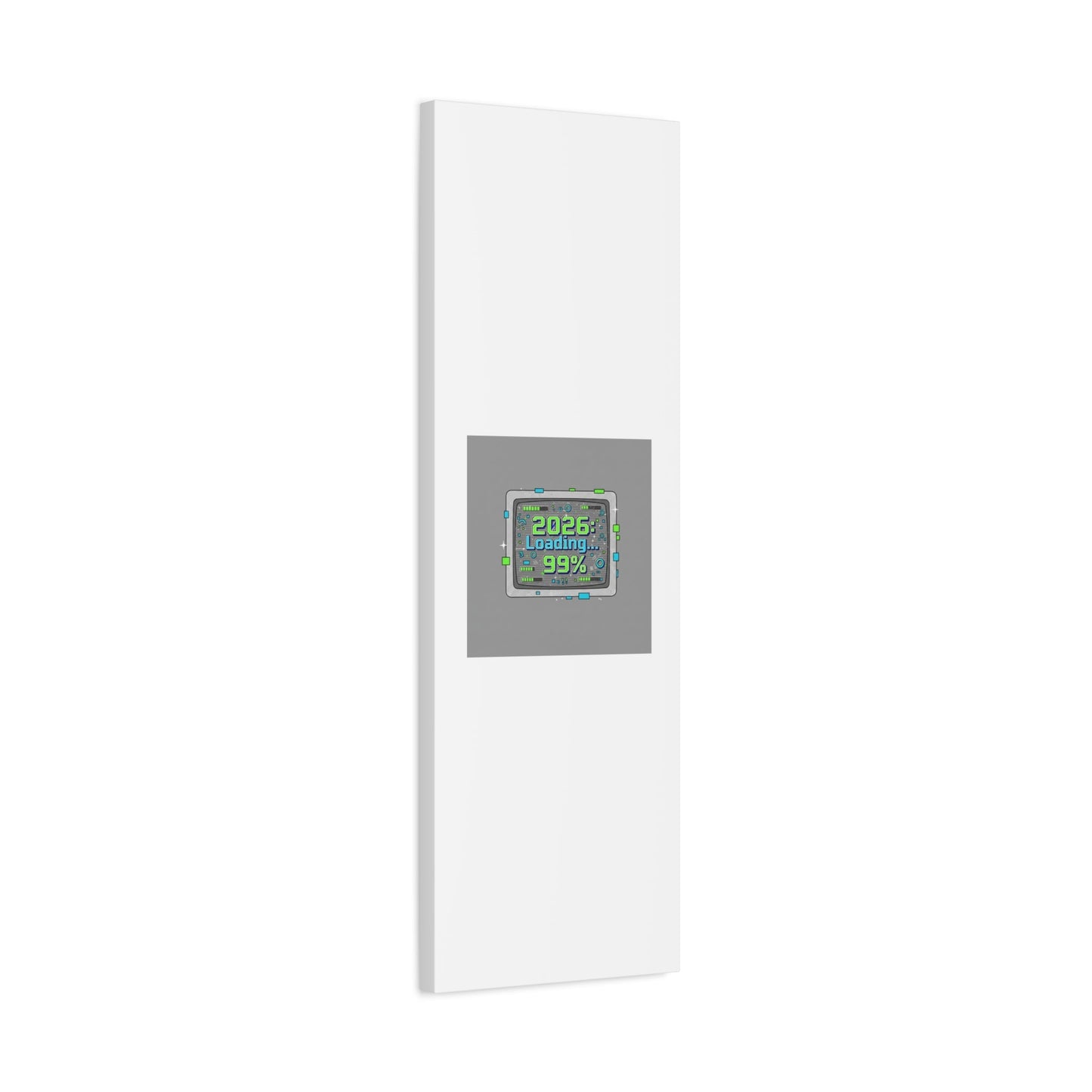 2026 Loading 99% Canvas | NYE countdown, retro system interface