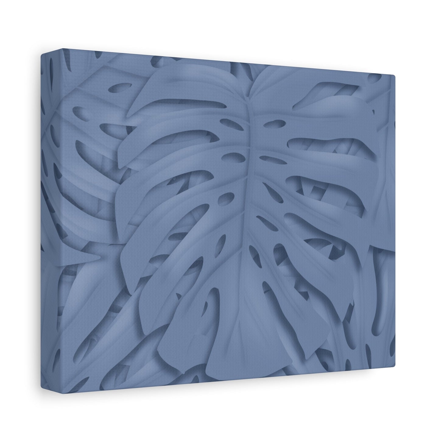 Blue Monstera Canvas Print – Botanical Wall Art