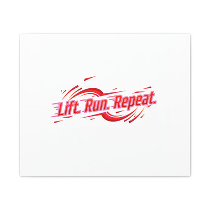 Lift Run Repeat Canvas | Fitness Wall Art, Gym Motivation