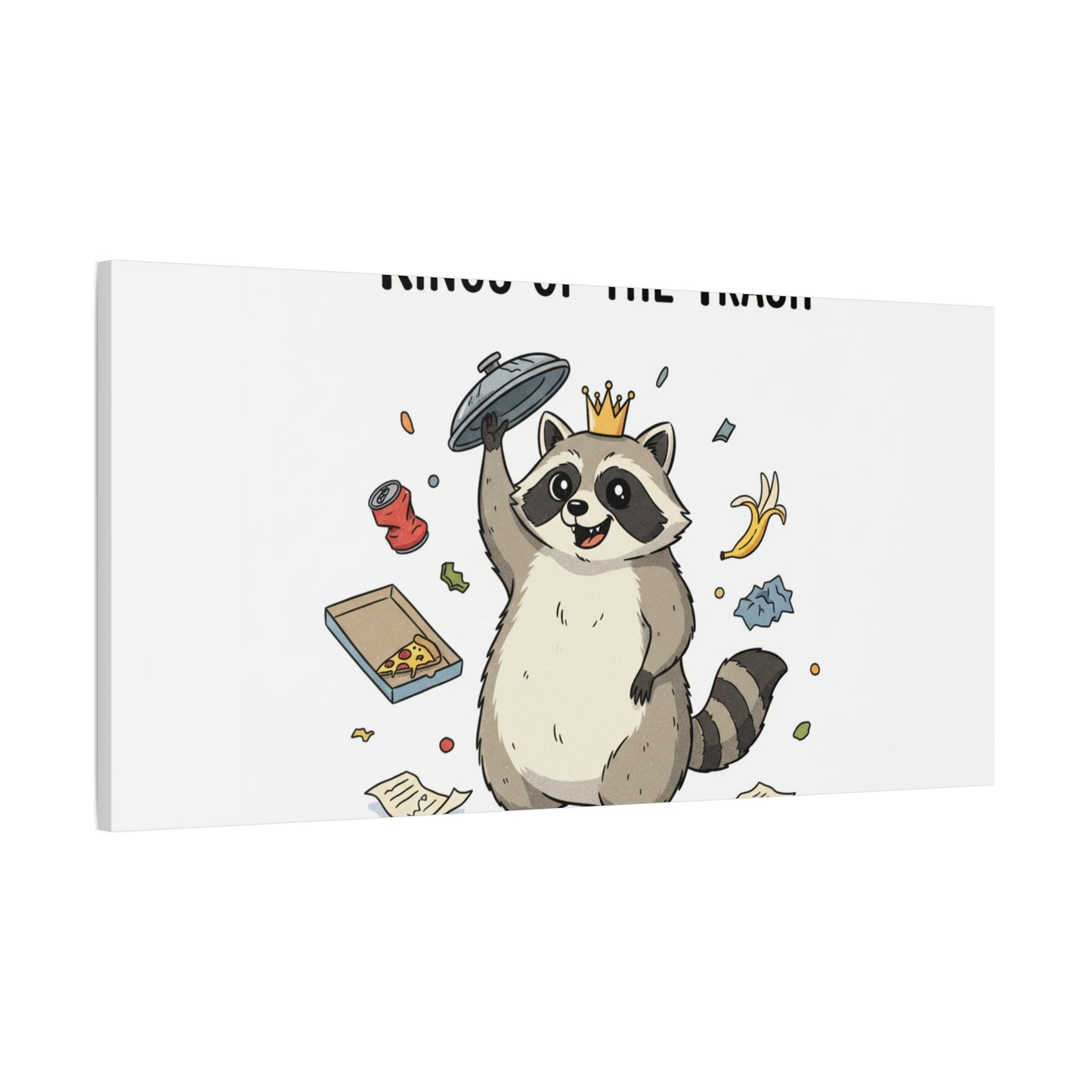Kings of the Trash Canvas, Raccoon Doodle | Trash Panda, Goofy Critter Art