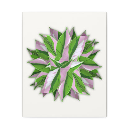 Syngonium Tricolor Pattern Canvas Print – Botanical Wall Art