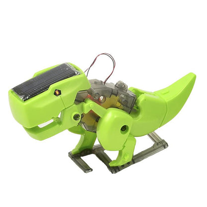 DIY 4-in-1 Transforming Solar Powered Robot Kit - STEM Educational Dinosaur Toy