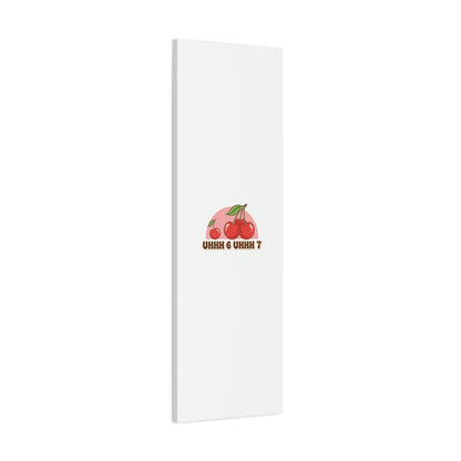 Six Severn Cherry Retro Graphic Canvas | kawaii fruit print, vintage cherry design